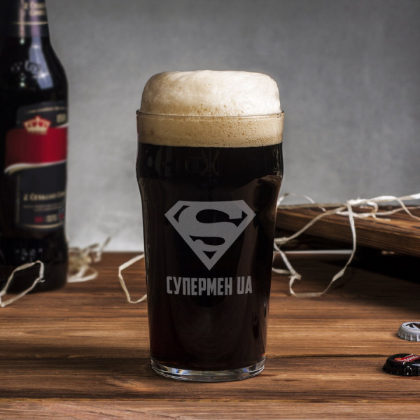 Бокал для пива "Супермен UA", фото 1, цена 290 грн